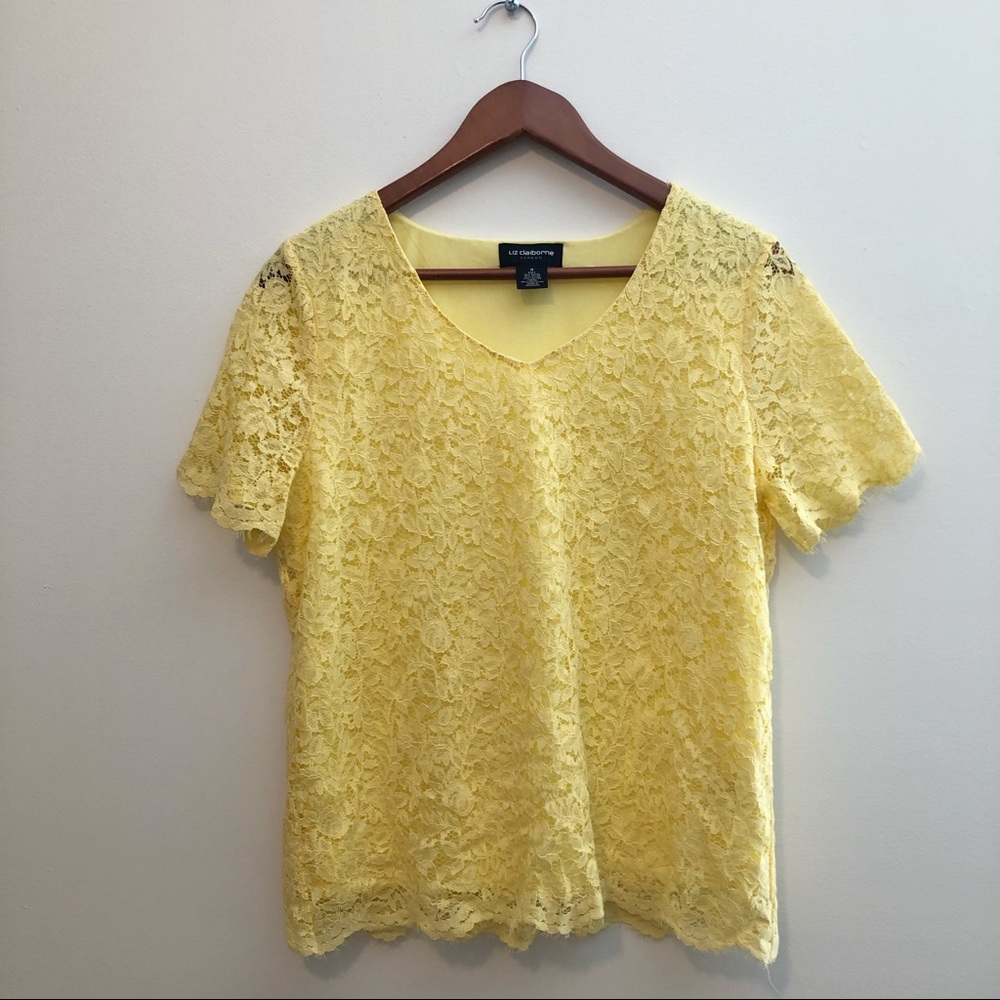 { liz claiborne } • lacy blouse